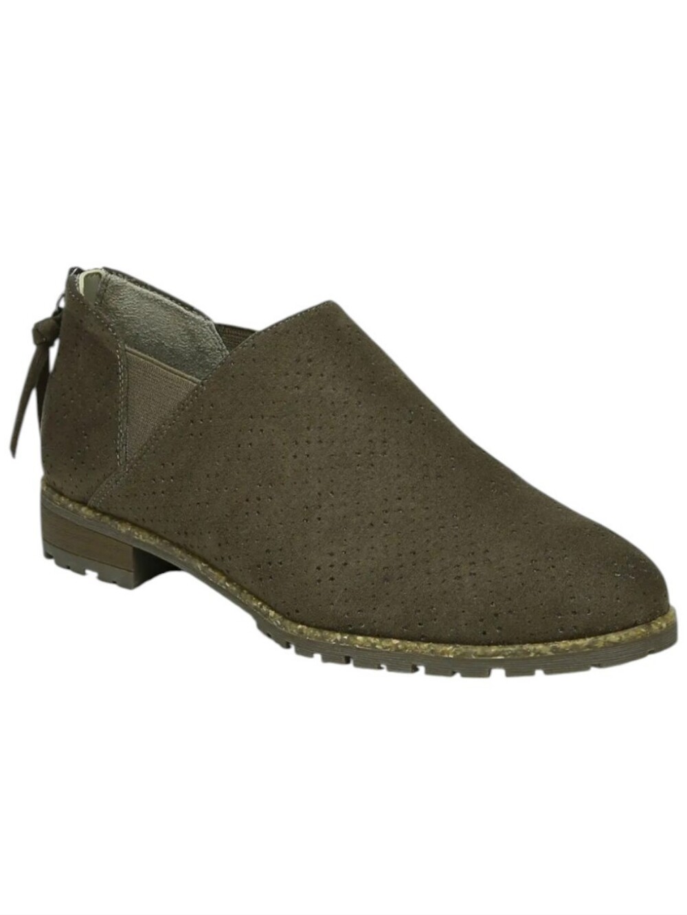 Dr. Scholl's Rate Zip Perforated Ankle Booties Brown Suede Size 8.5